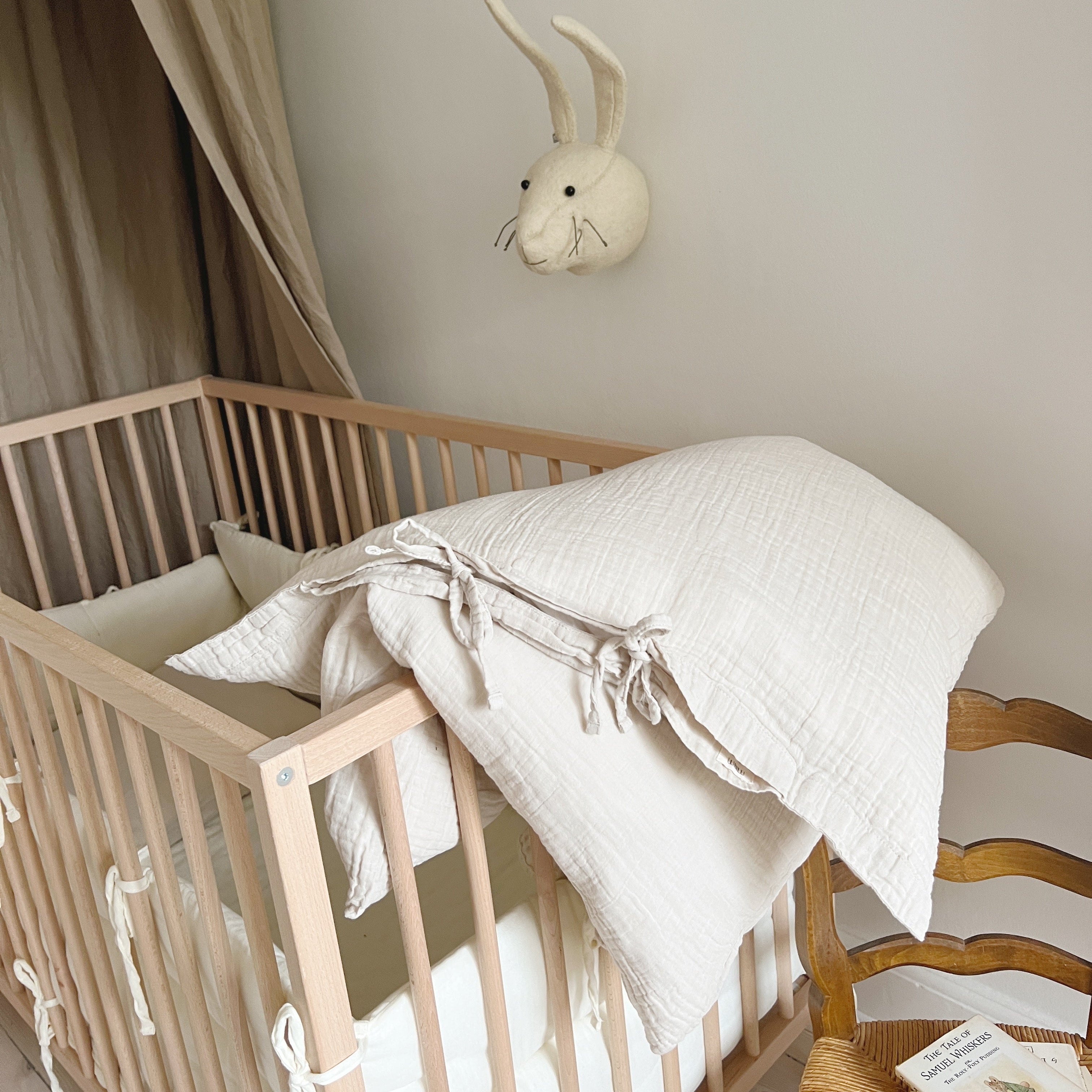 Muslin Bedding Junior Beige