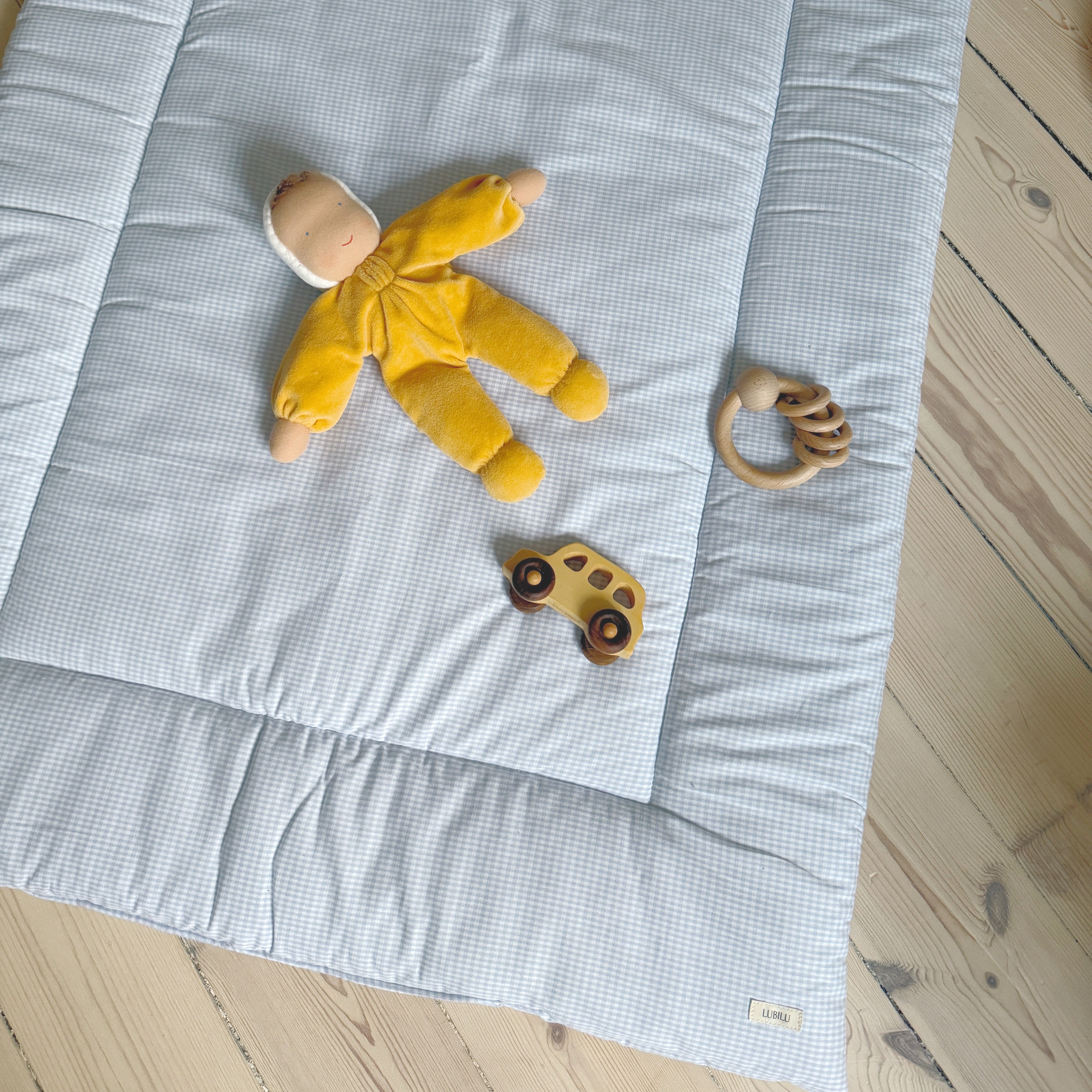 Mini Check Playmat Soft Blue
