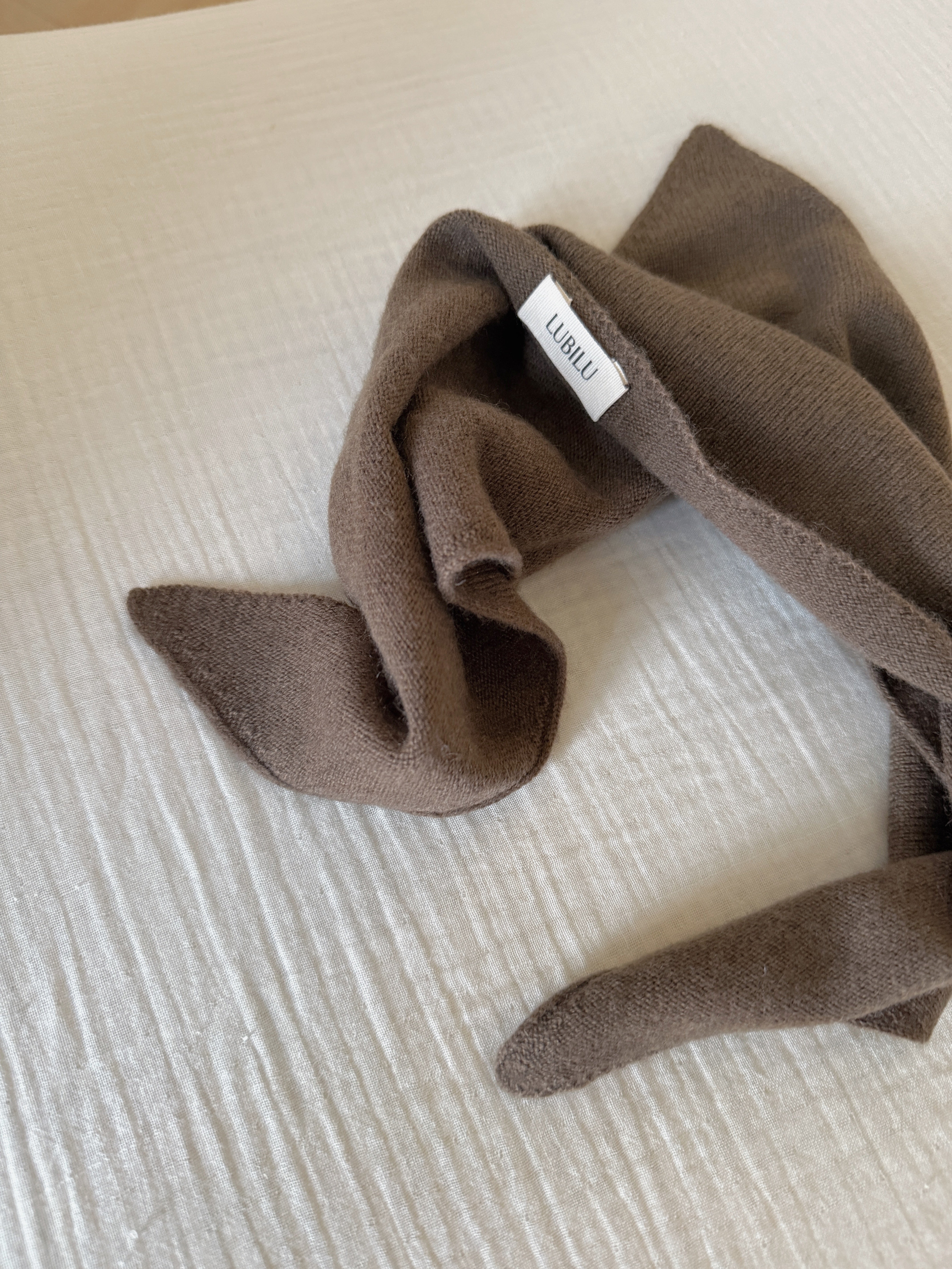 Wool Baby & Kids Scarf Brown Melange