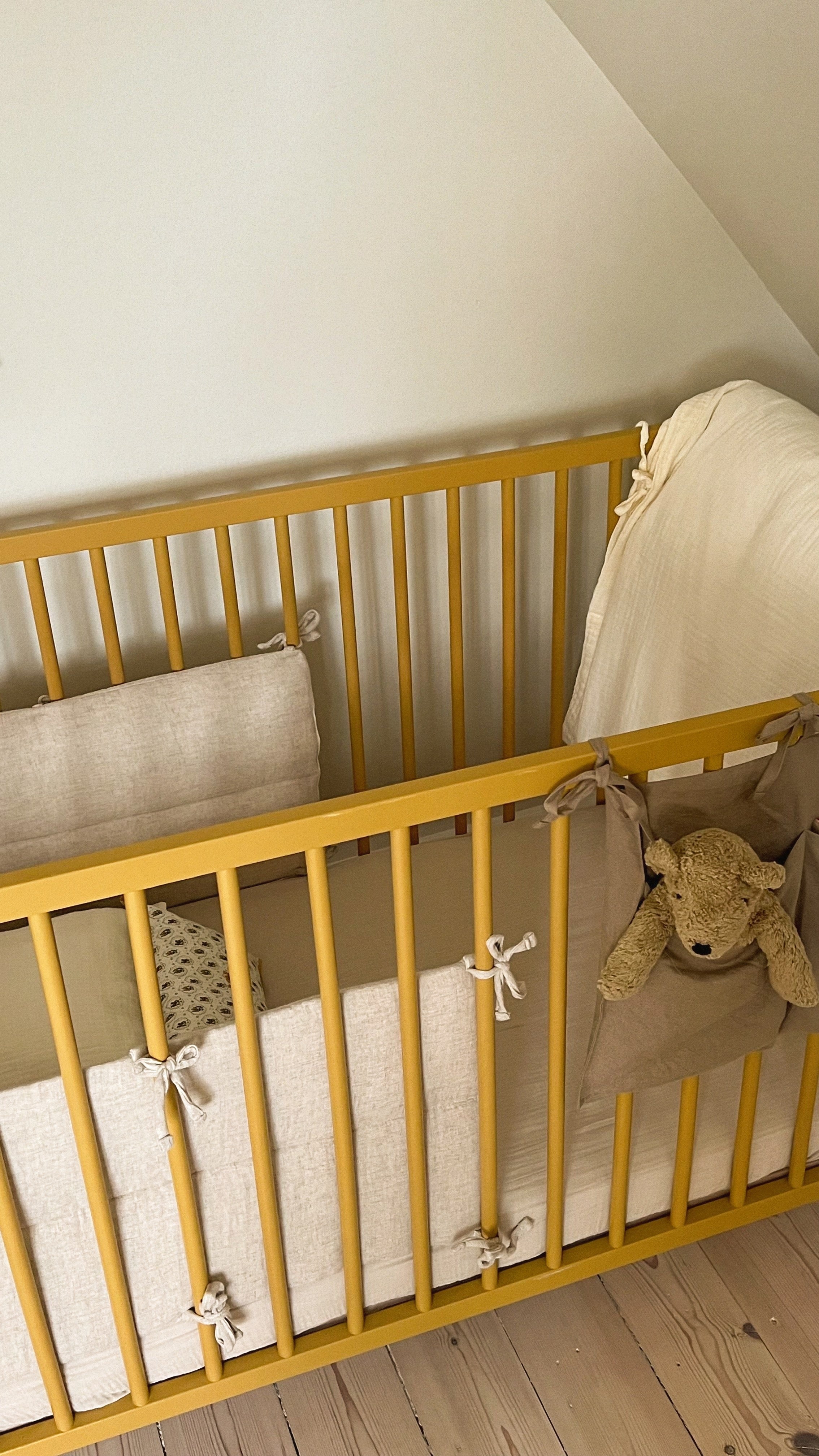 Linen Crib Bed Bumper