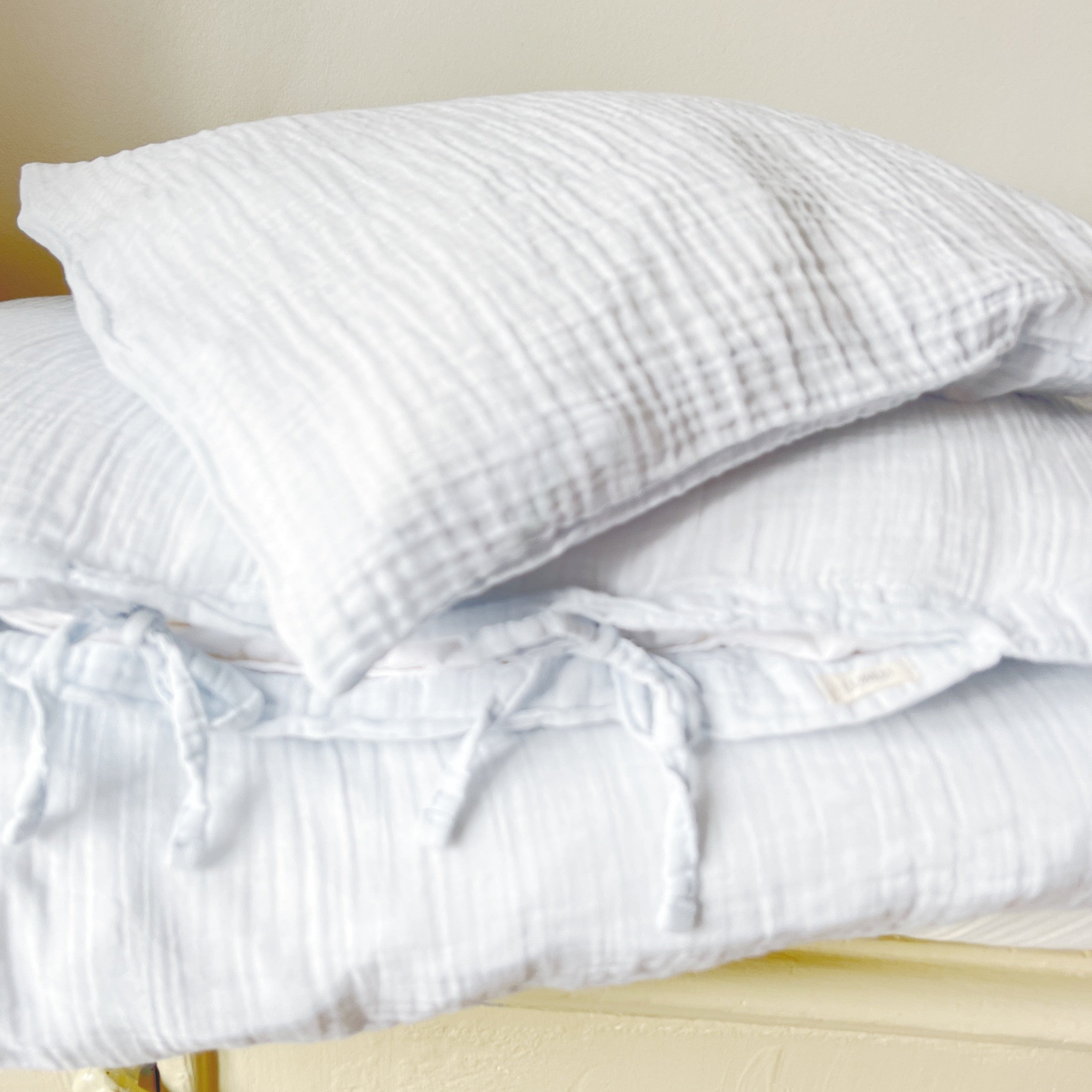 Muslin Bedding Junior Soft Blue