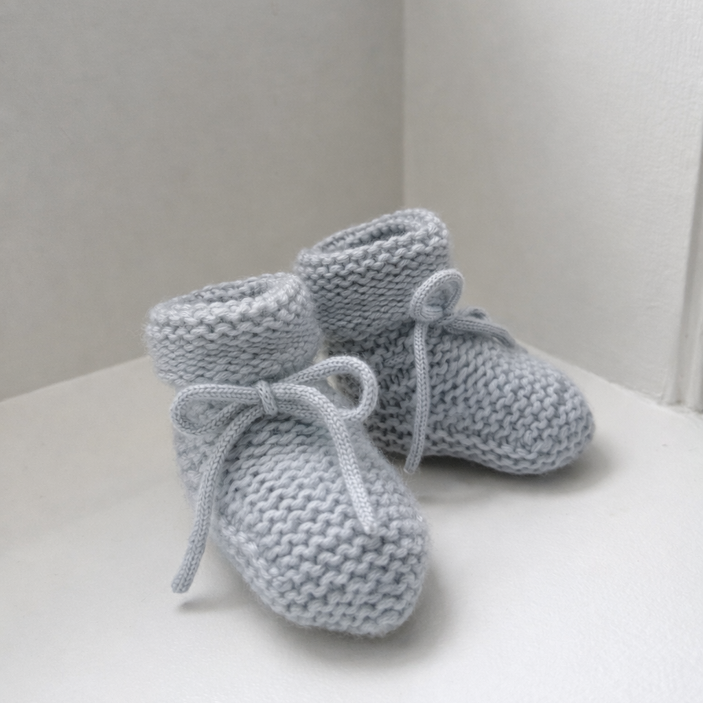 Cashmere Booties Light Blue