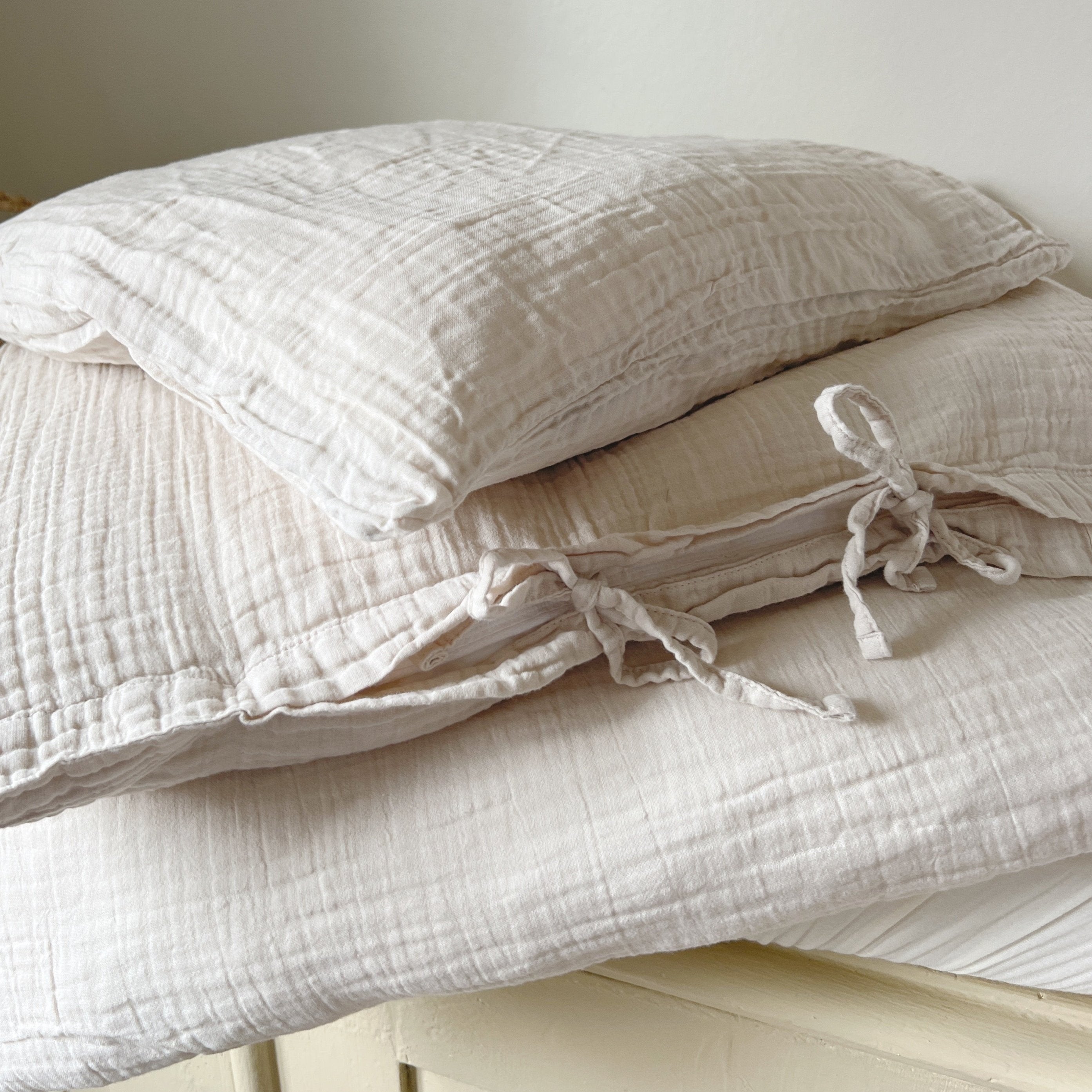 Muslin Bedding Junior Beige