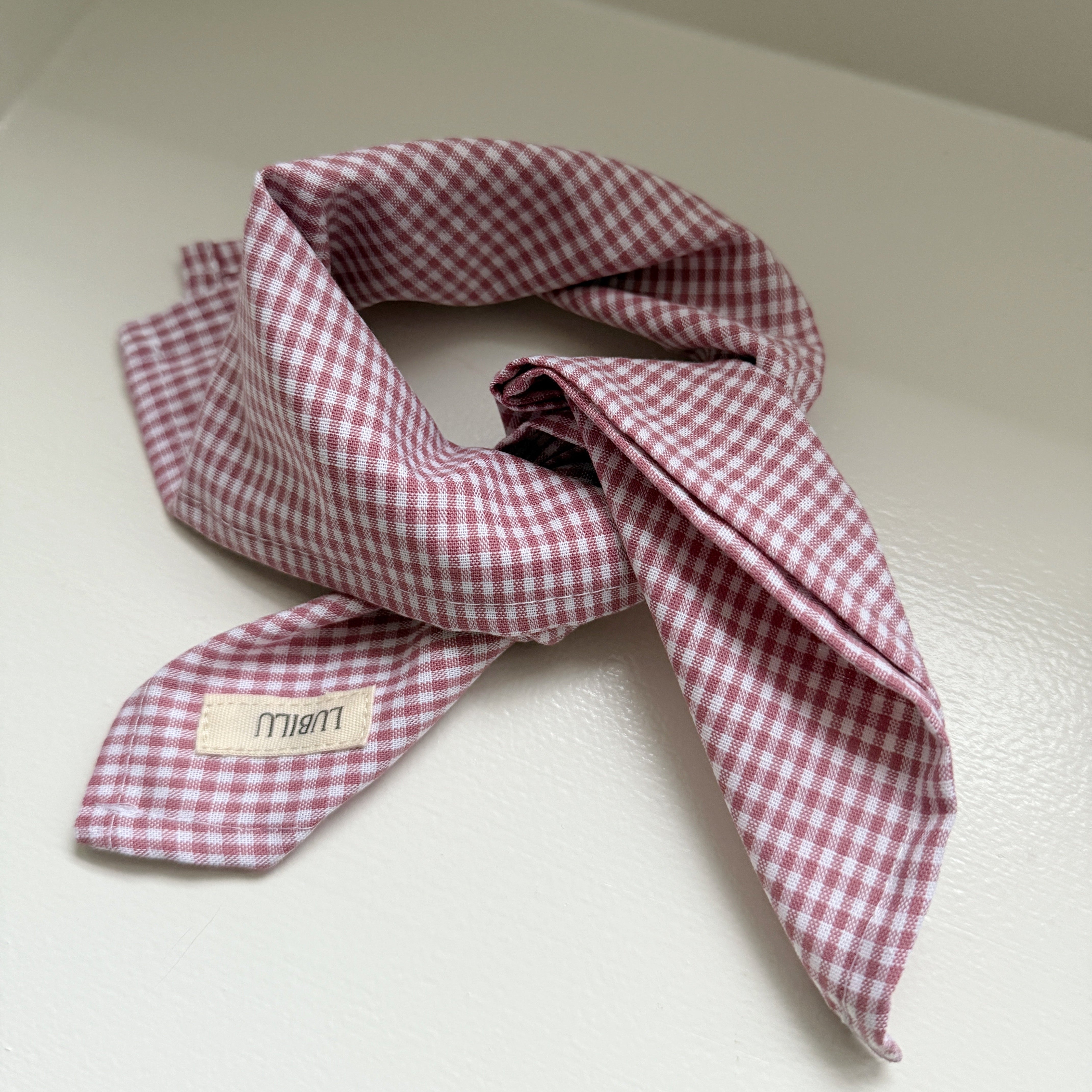 Mini Check Scarf Rose
