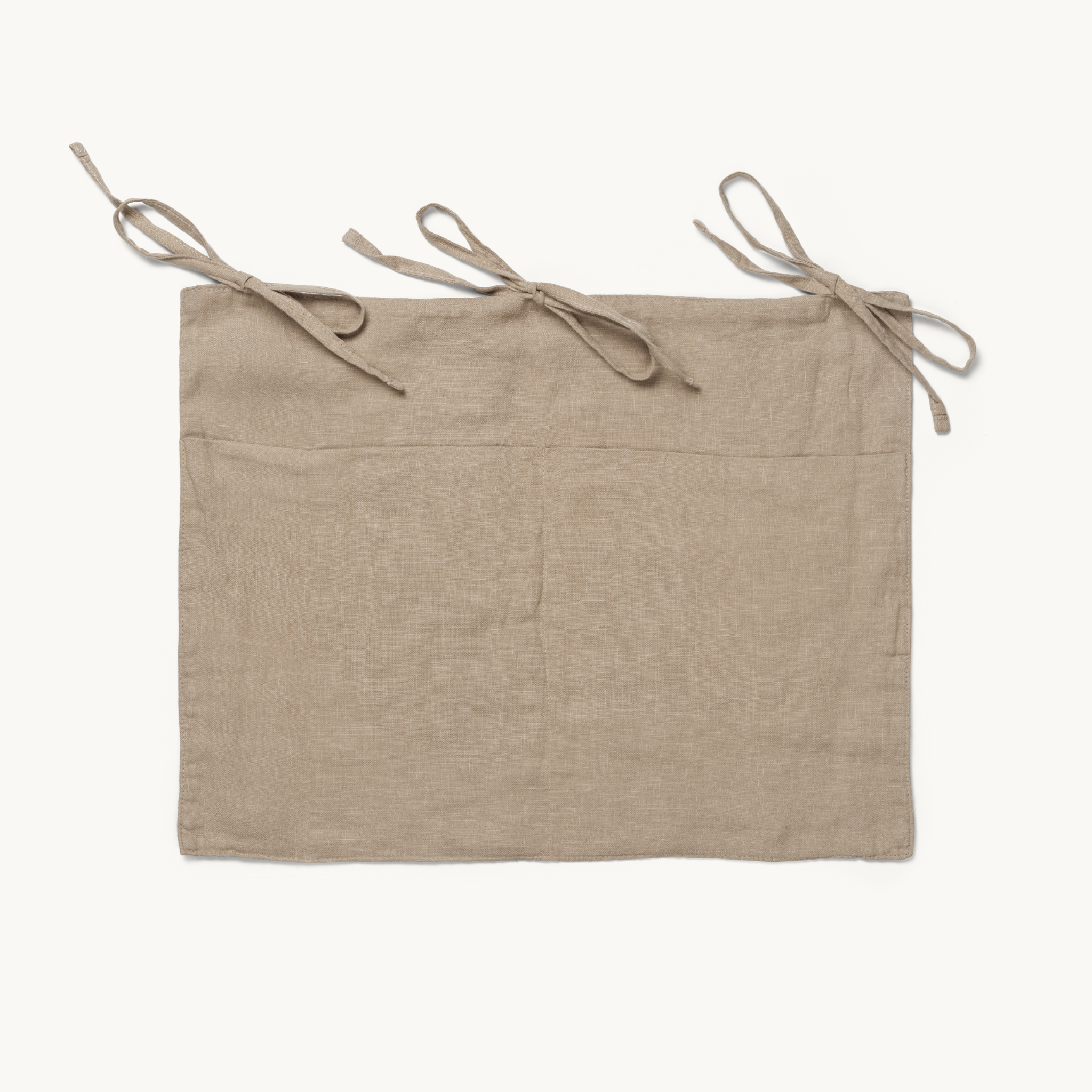 Linen Bed Pocket Dark Beige