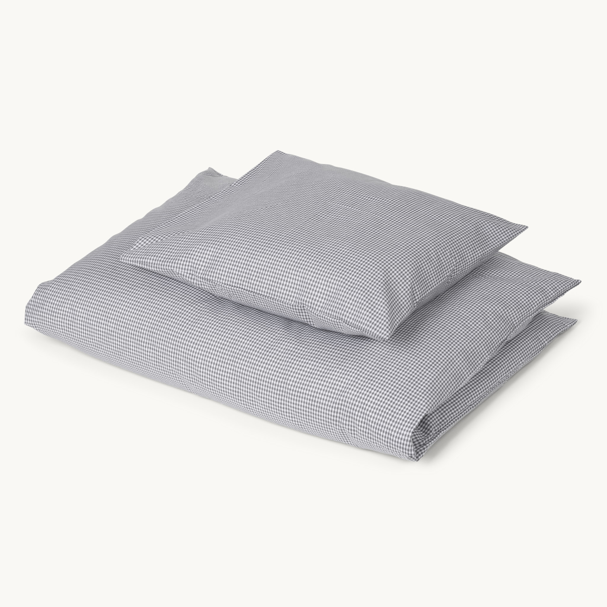 Mini Check Junior Bedding Grey