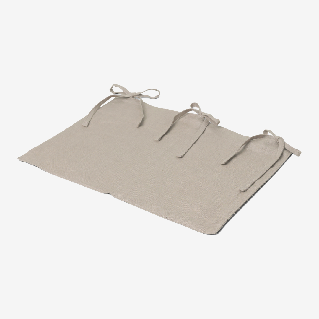 Linen Bed Pocket Dark Beige