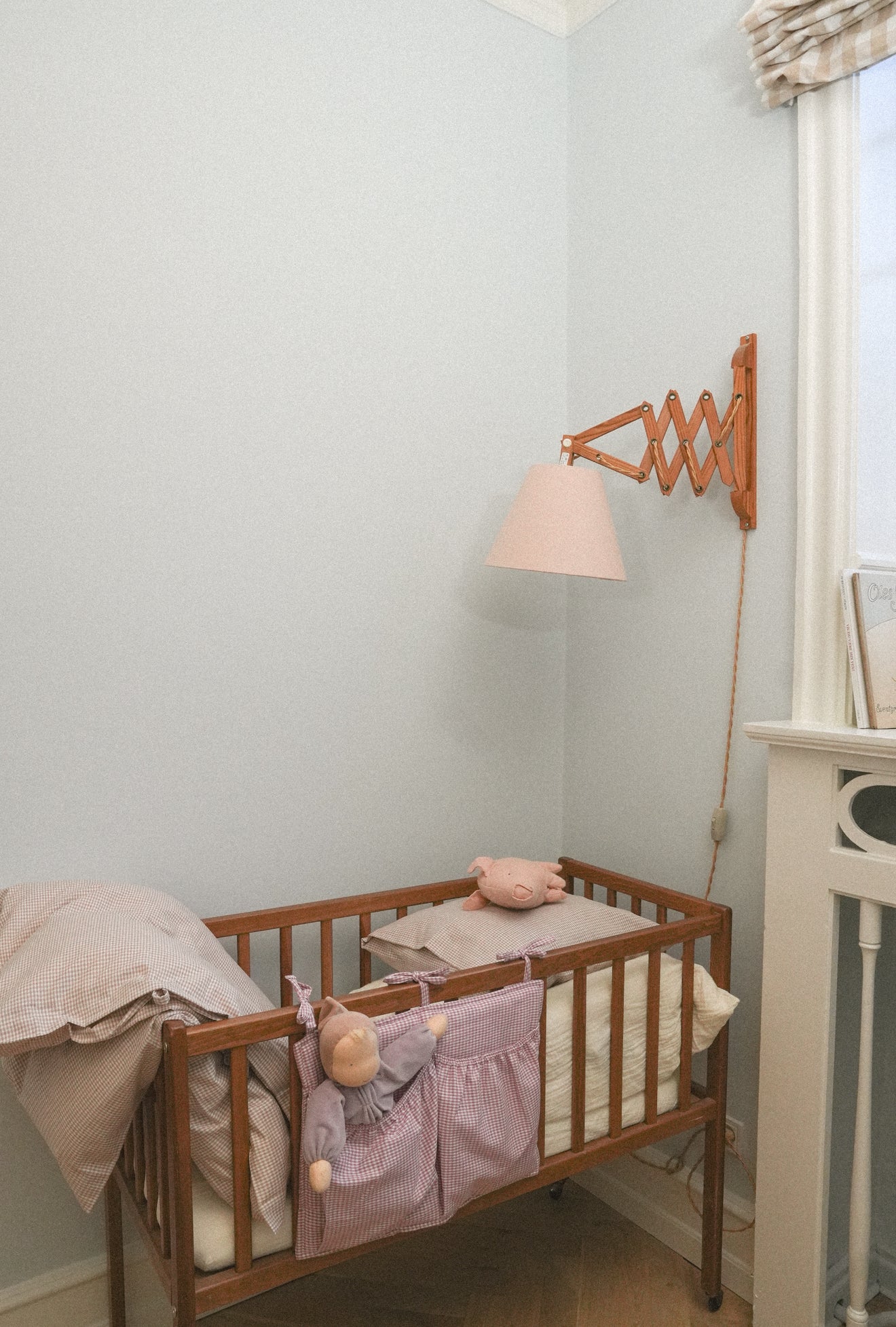 Mini Check Bed Pocket Rose