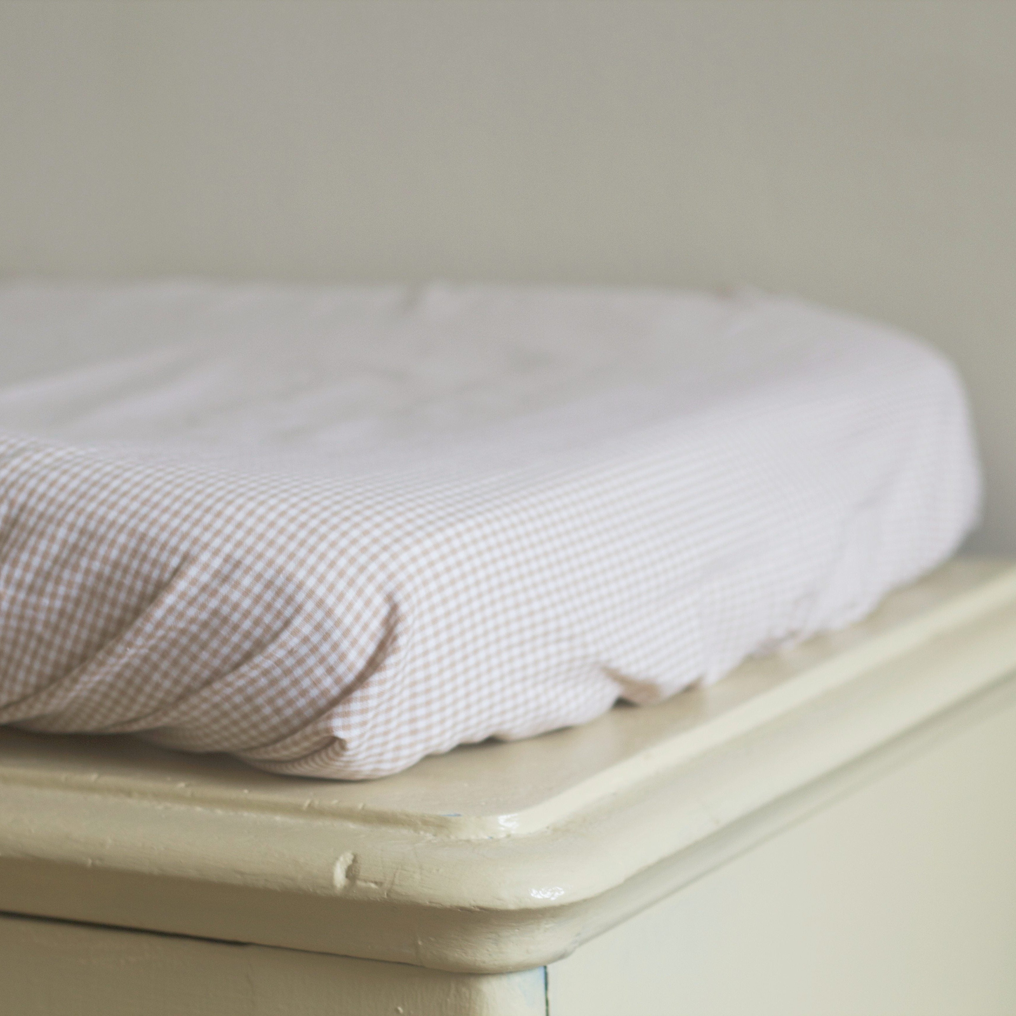 Changing Cushion Cover Beige Check