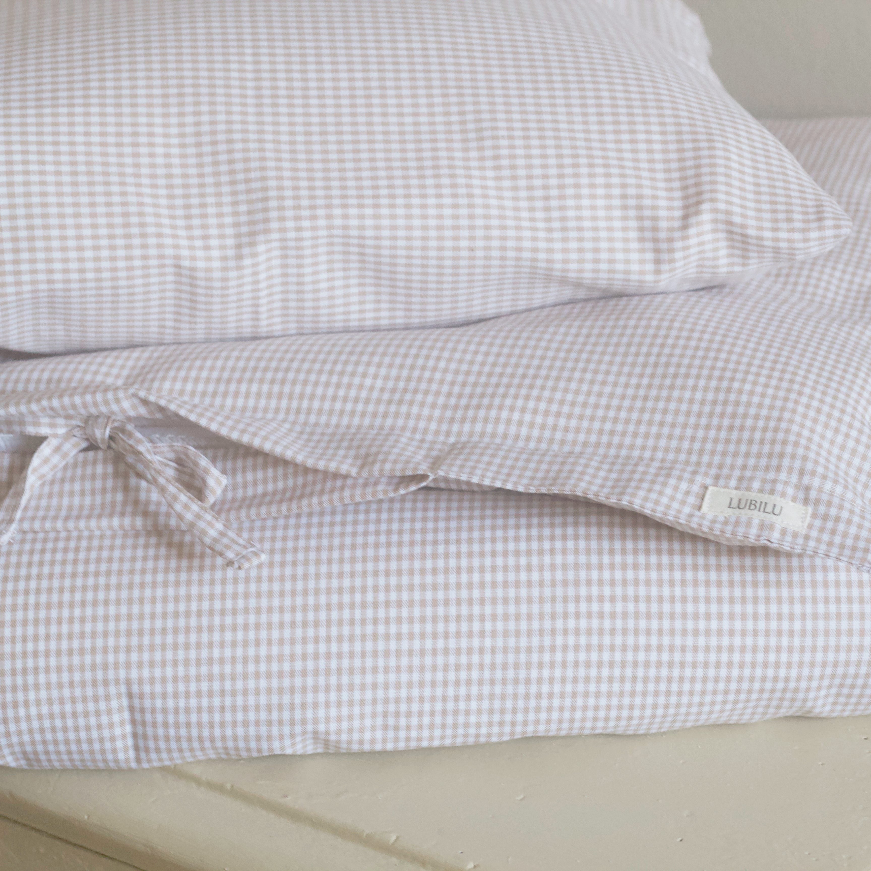Lubilu Checked Bedding Beige Baby