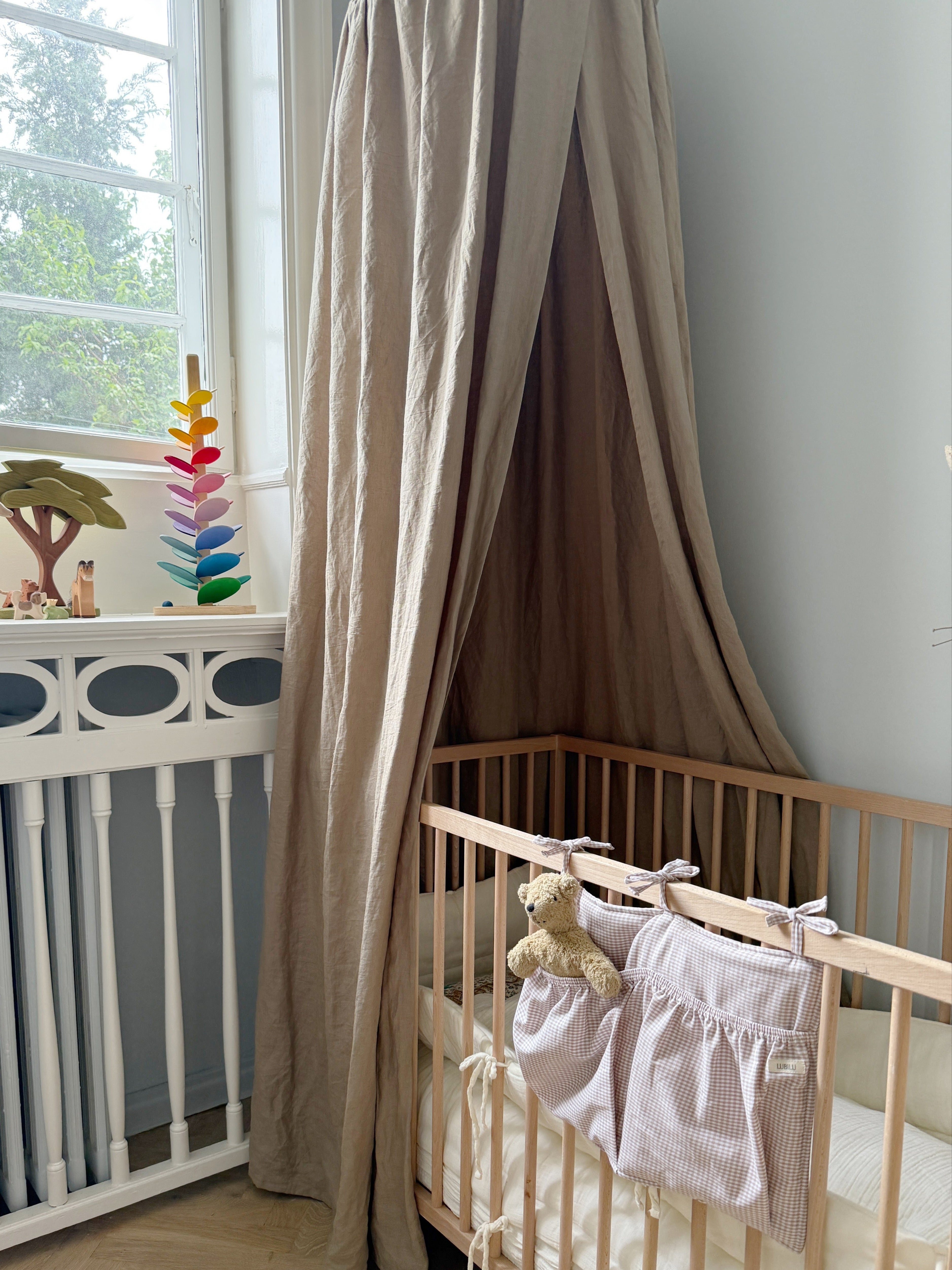Lubilu Checked Bed Pocket Beige