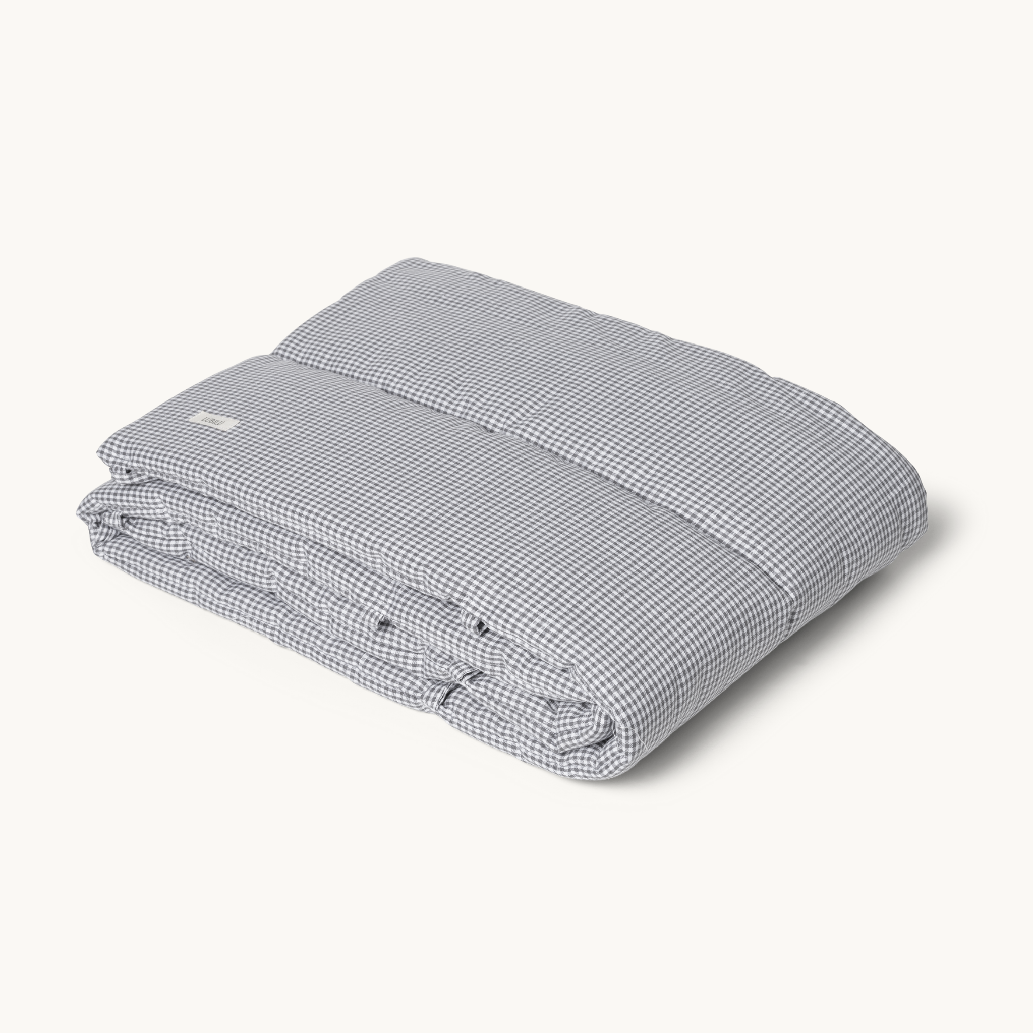 Crib Bumper Mini Check Grey