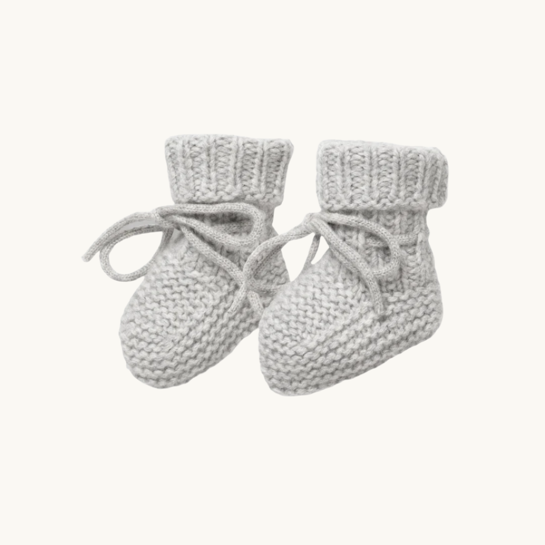 Cashmere Booties Grey Melange