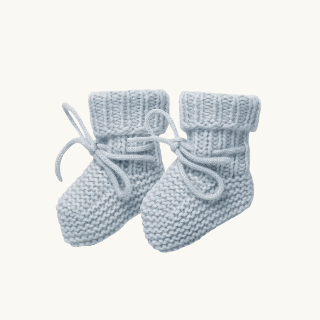 Cashmere Booties Light Blue