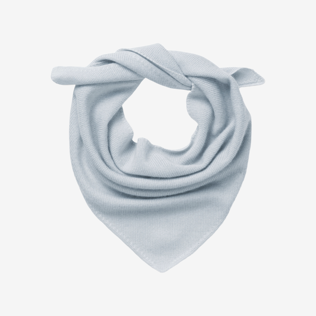 Cashmere Triangle Scarf Light Blue