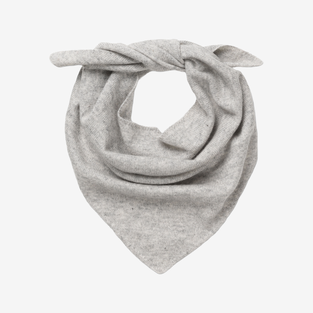 Cashmere Triangle Scarf Grey Melange