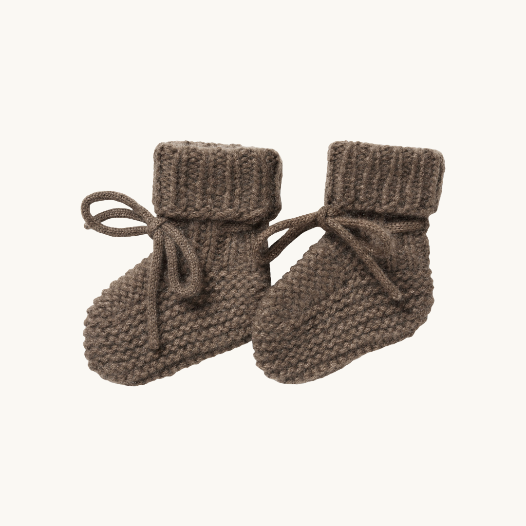 Cashmere Booties Grey Brown