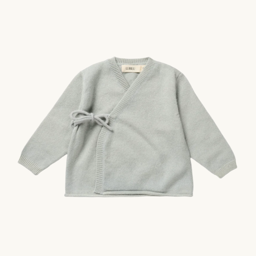 Lubilu Cashmere Wrap Cardigan Light Blue